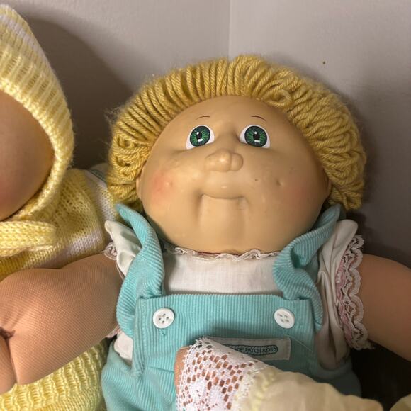 Vintage Bundle Coleco Cabbage Patch Dolls Babies Appalachian Art 1982 Set of 3 - Picture 4 of 12